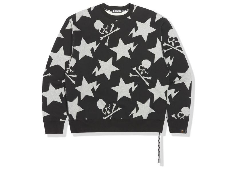 Mikina BAPE BAPE x Mastermind 11th Anniversary Sta Pattern Relaxed Crewneck Black Čierna | MVBSW113905MI
