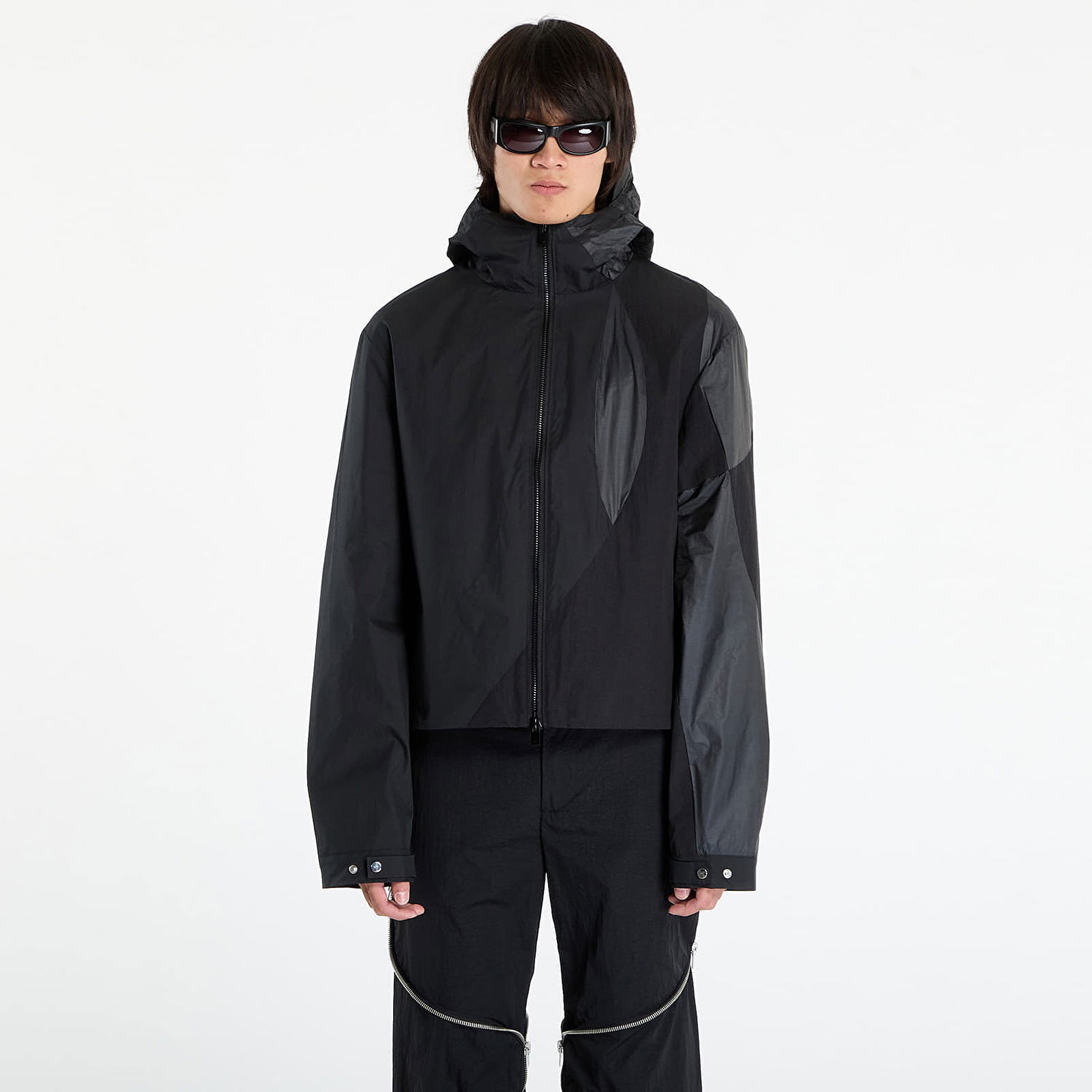 Bunda HELIOT EMIL HELIOT EMIL Polarize Hooded Jacket Čierna | AW25_M_02_159_BLK01, 0