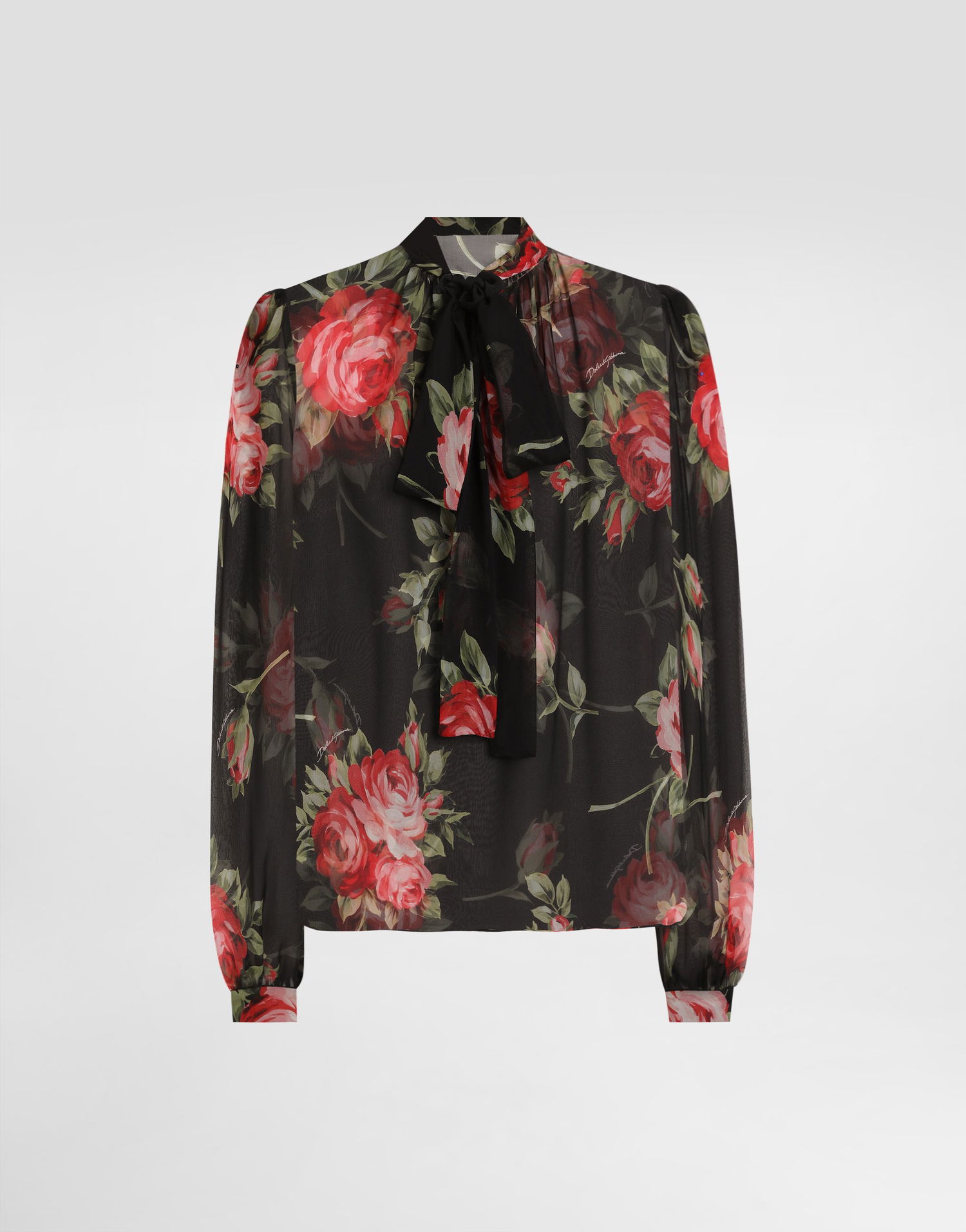 Košeľa Dolce & Gabbana Dolce & Gabbana Rose Bouquet-print Chiffon Top Woman Collection Rôznofarebný | F7BJ2TIS11FHN5ZN, 0