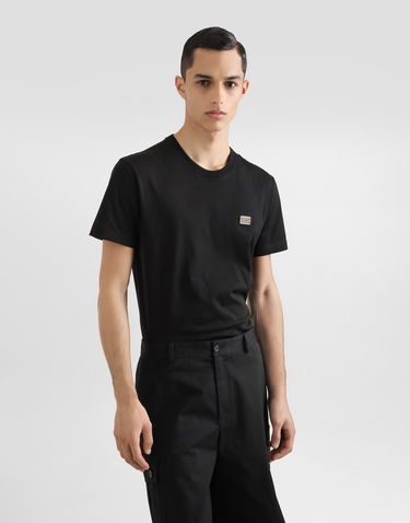 Tričko Dolce & Gabbana Cotton T-Shirt With Tag Čierna | G8RN8TG7N7AN0000, 3
