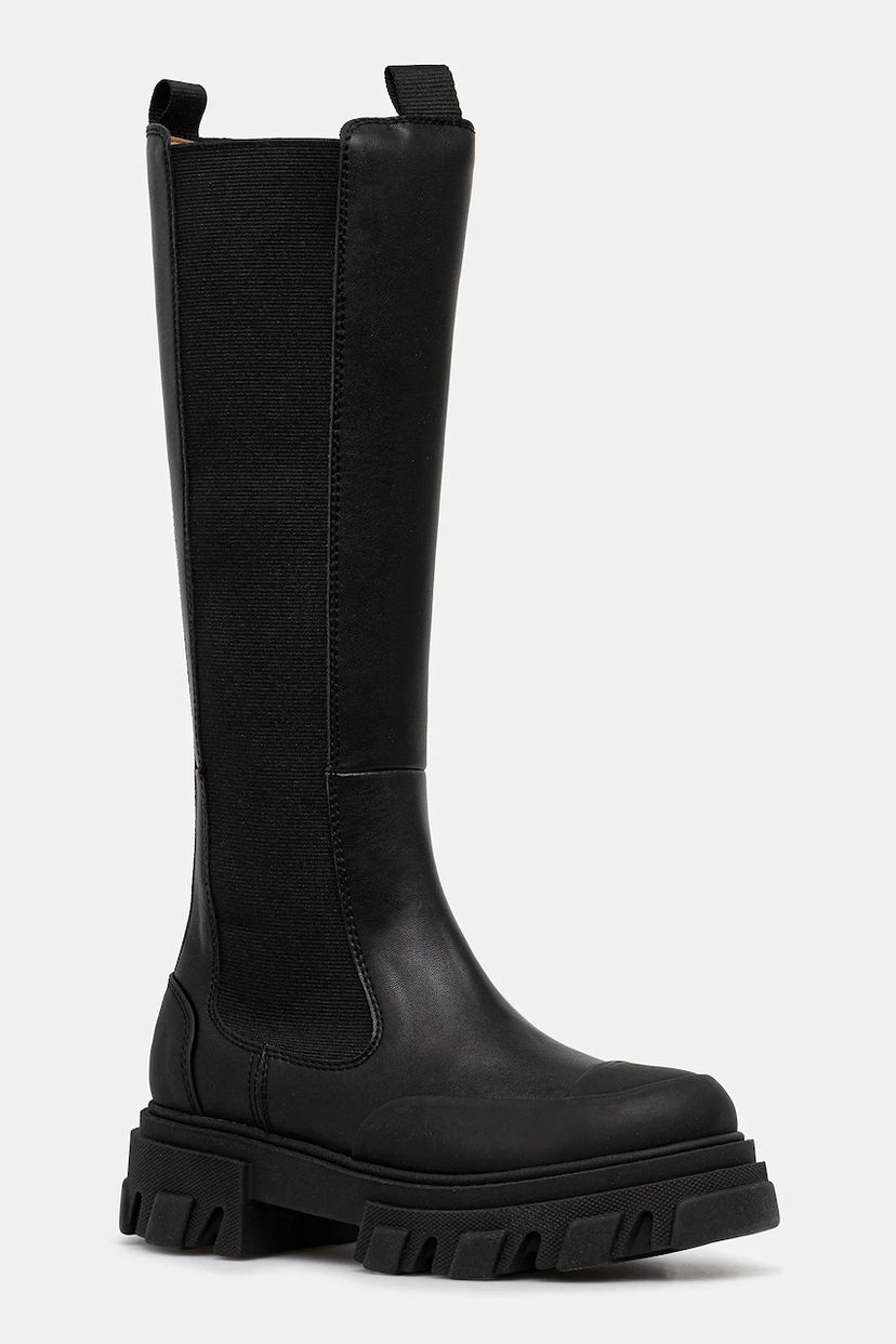 Tenisky a topánky GANNI GANNI Cleated High Chelsea Boots Čierna | S3240