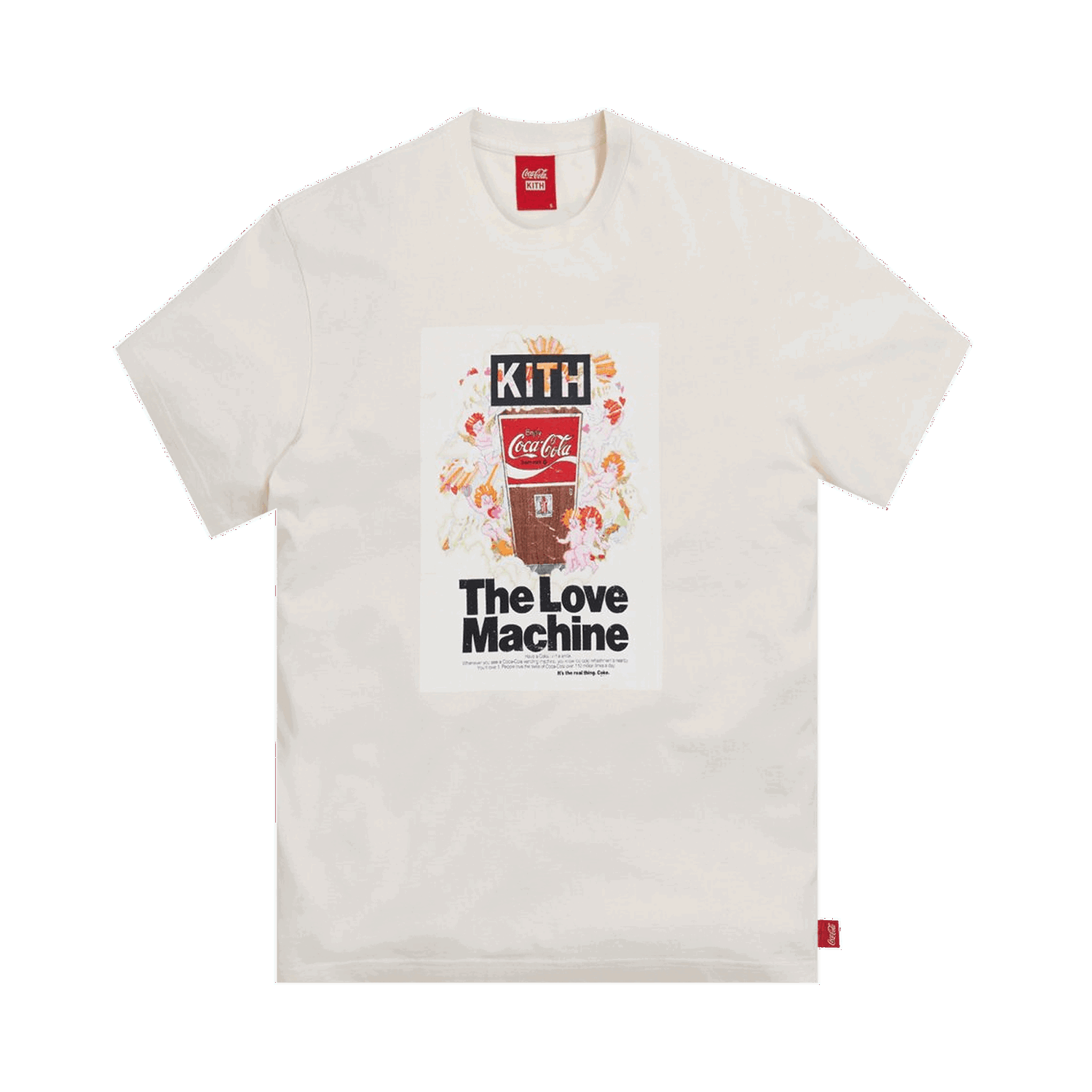 Tričko KITH x Coca-Cola Love Machine Vintage Tee Biela | KH3875 104, 0