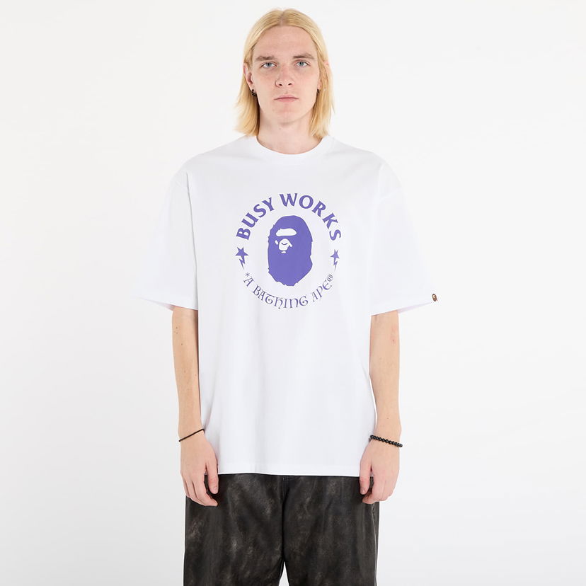 Tričko BAPE Busy Works Relaxed Fit T-Shirt Biela | 001TEL801331MWHT