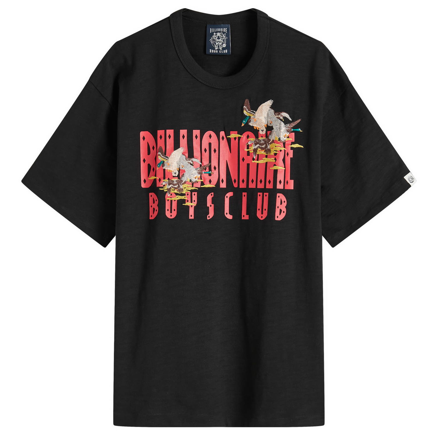 Tričko BILLIONAIRE BOYS CLUB Duck Embroidered Straight Logo T-Shirt Čierna | B24464-BLK, 1