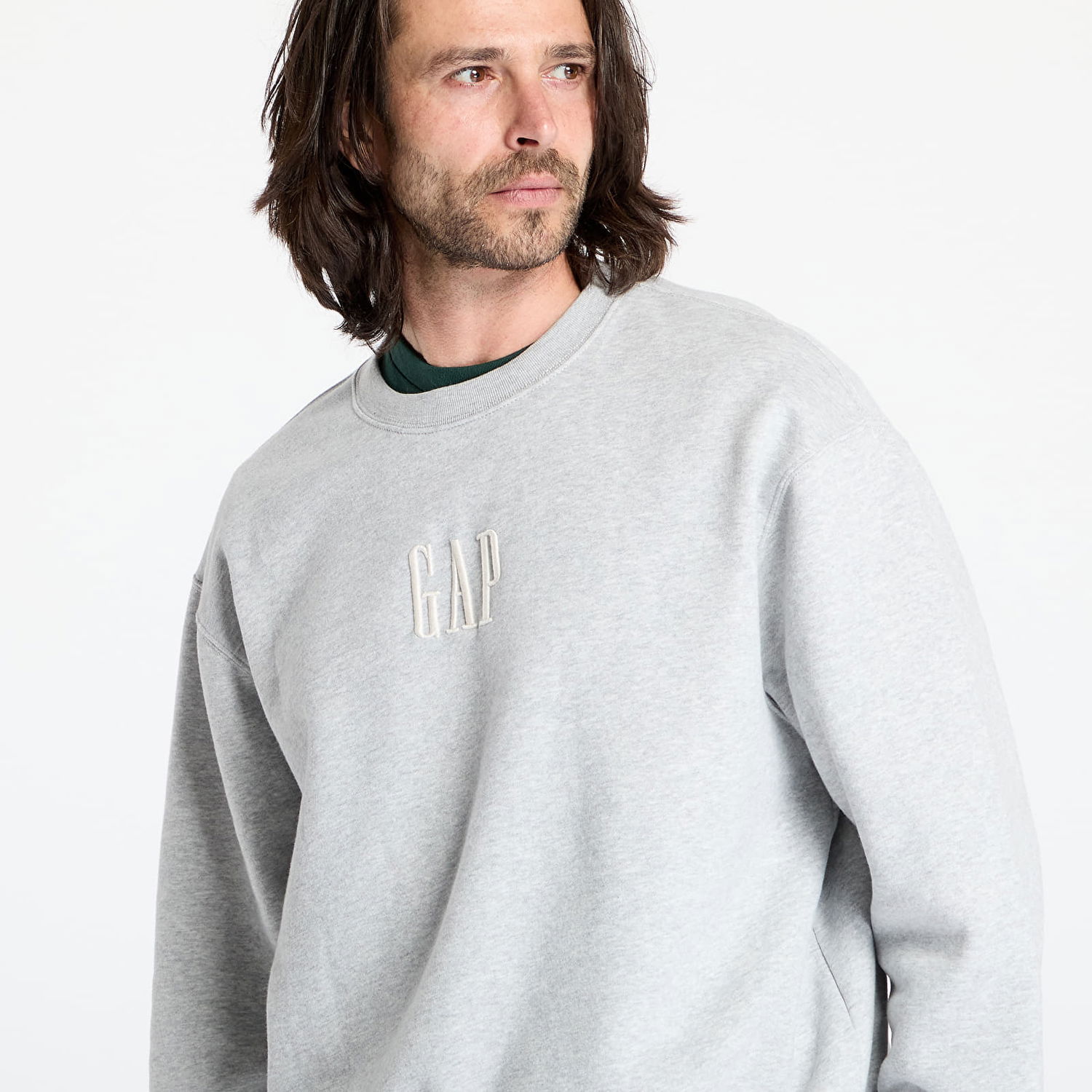 Mikina GAP GAP Corp Logo Crew Sweatshirt Šedá | 648026-01, 1