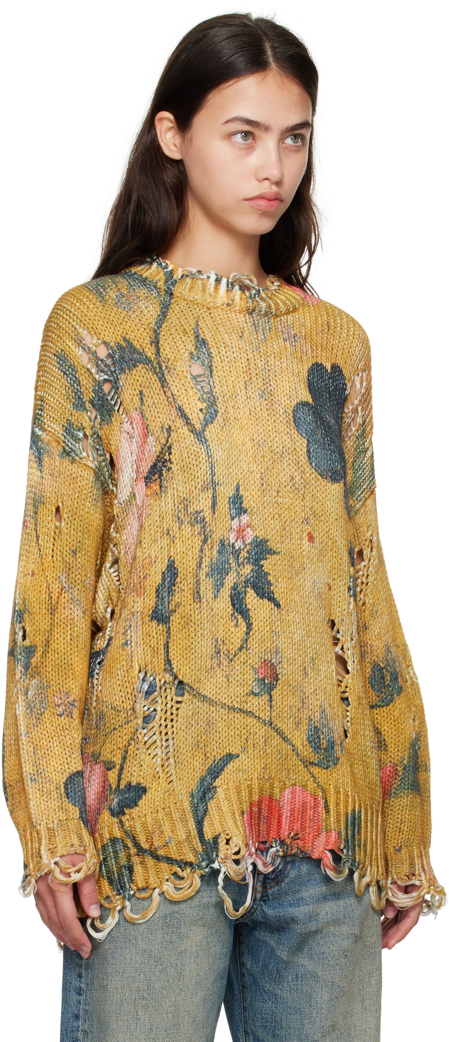 Sveter R13 R13 Printed Oversized Sweater Žltá | R13WY197-Y222A, 1