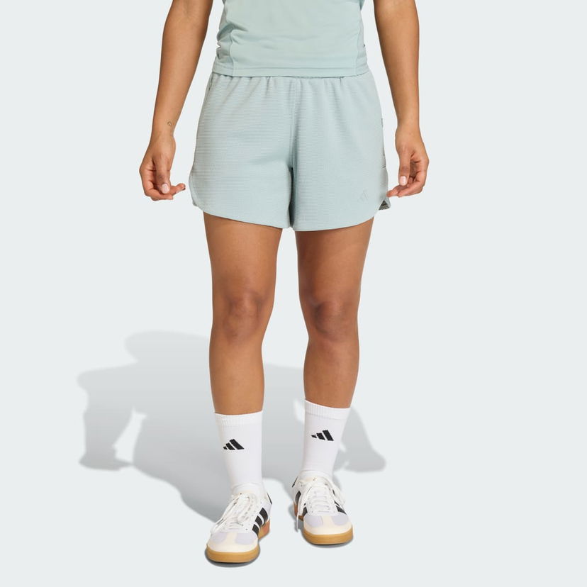 Šortky adidas Performance Workout Pacer Waffle Shorts Tyrkysová | KD0075
