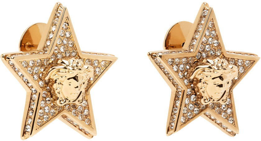 Náušnice Versace Star Earrings Béžová | 1009864_1A00621, 1