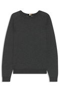Regular-fit sweater in cotton and virgin wool
