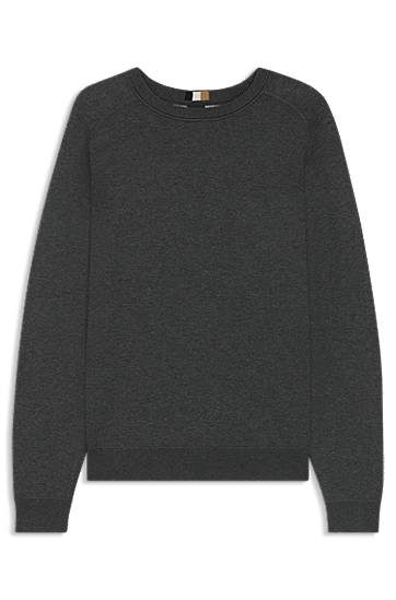Sveter BOSS Regular-fit sweater in cotton and virgin wool Šedá | 50549977