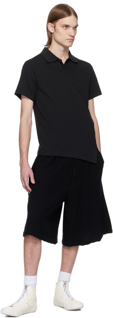Polo tričko Comme des Garçons Comme des Garçons Shirt Bias Cotton Piqué Polo Čierna | FO-T017-051, 3