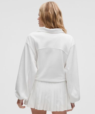 Mikina lululemon Terry Cotton Tennis 1/2 Zip Top Biela | prod20002823, 2