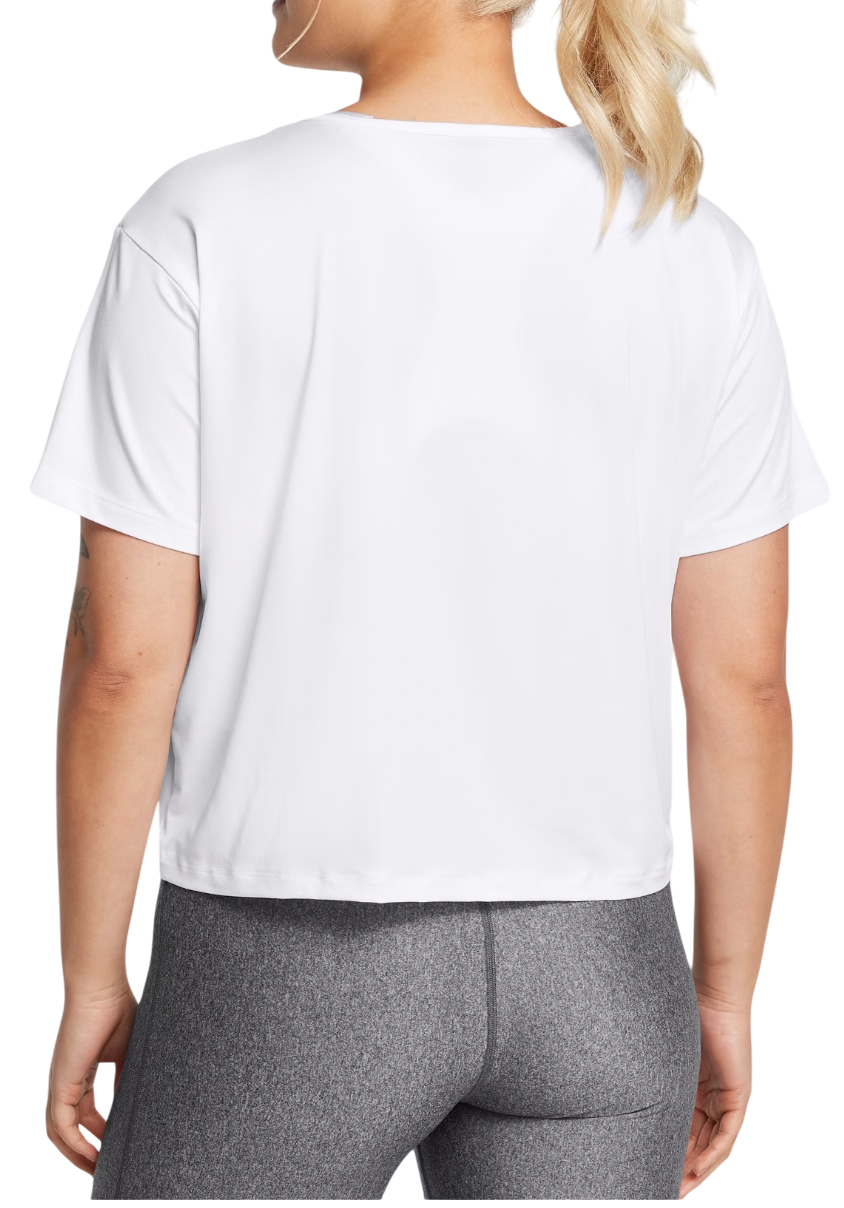 Crop Top Under Armour Short Sleeve Loose Fit Training T-Shirt Biela | 1379178-101, 1