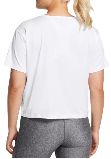 Crop Top Under Armour Short Sleeve Loose Fit Training T-Shirt Biela | 1379178-101, 1