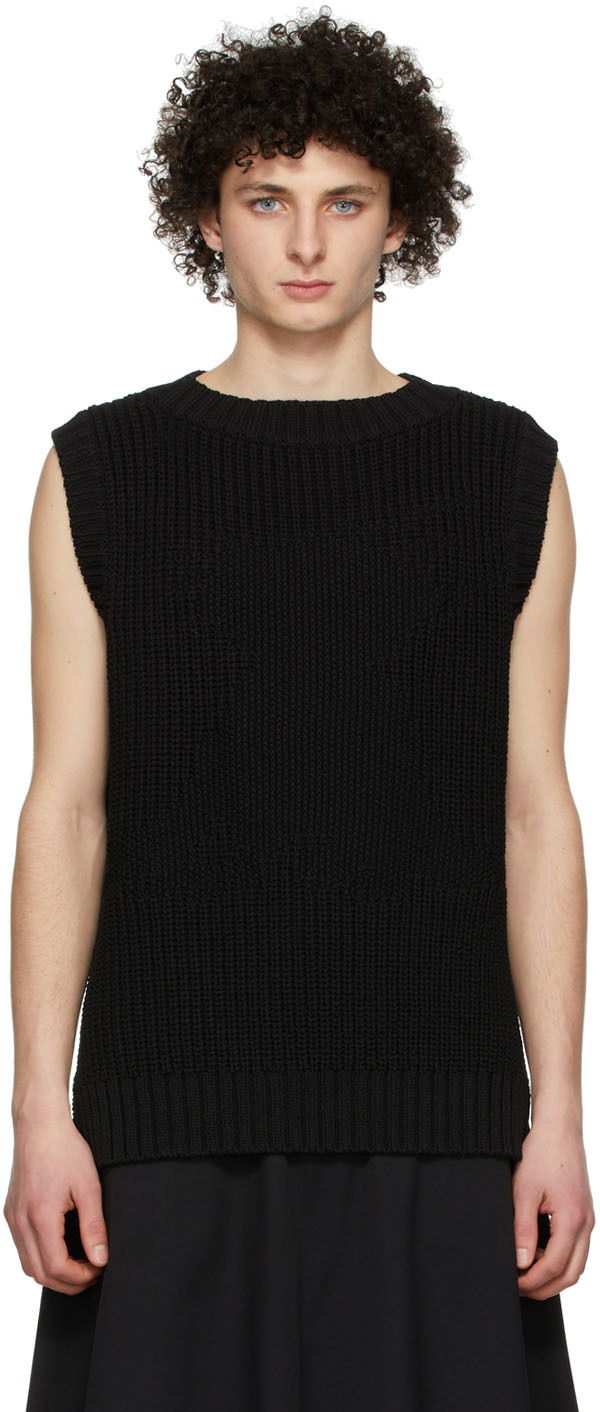 Sveter We11done We11done Knit Monster Vest Čierna | WD-KV1-22-607-U-BK, 0