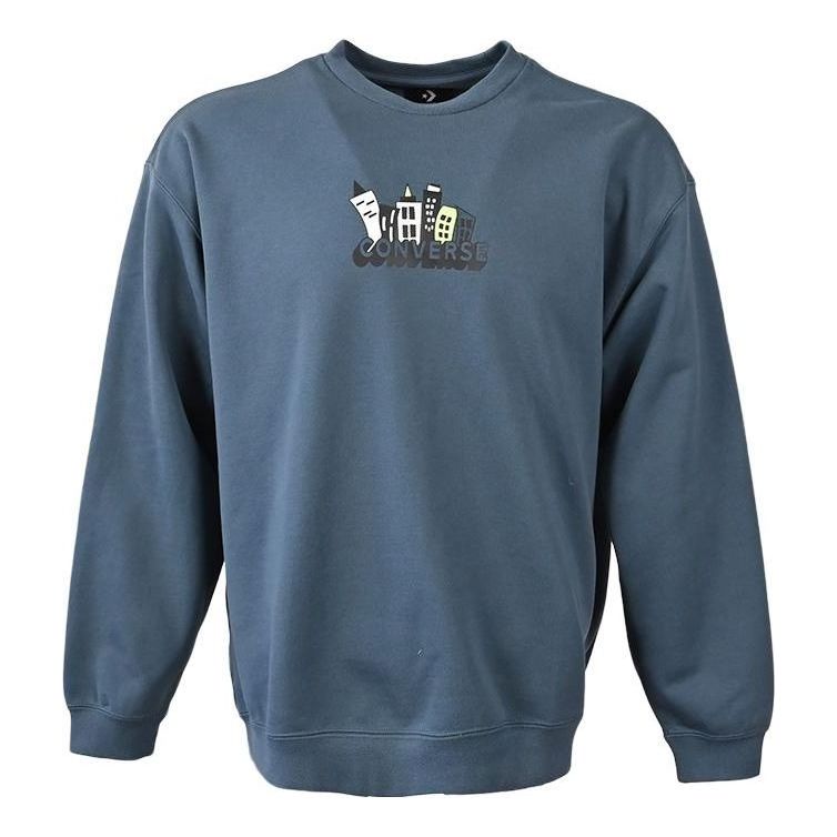 Mikina Converse Graphic Crew Sweatshirt Modrá | 10025464-A02
