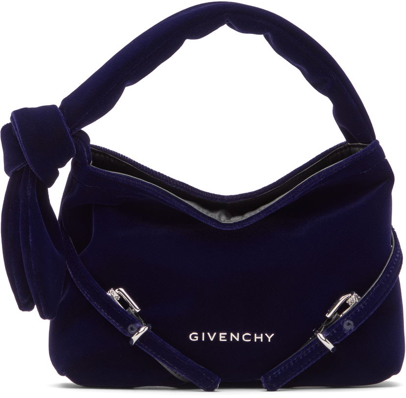 Kabelka Givenchy Velvet Nano Voyou Bow Detail Bag Navy | BB60NKB26J499