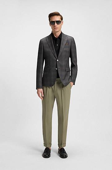 Polo tričko BOSS BOSS Mercerised Cotton Polo Shirt with Double Monogram Čierna | 50520297, 1