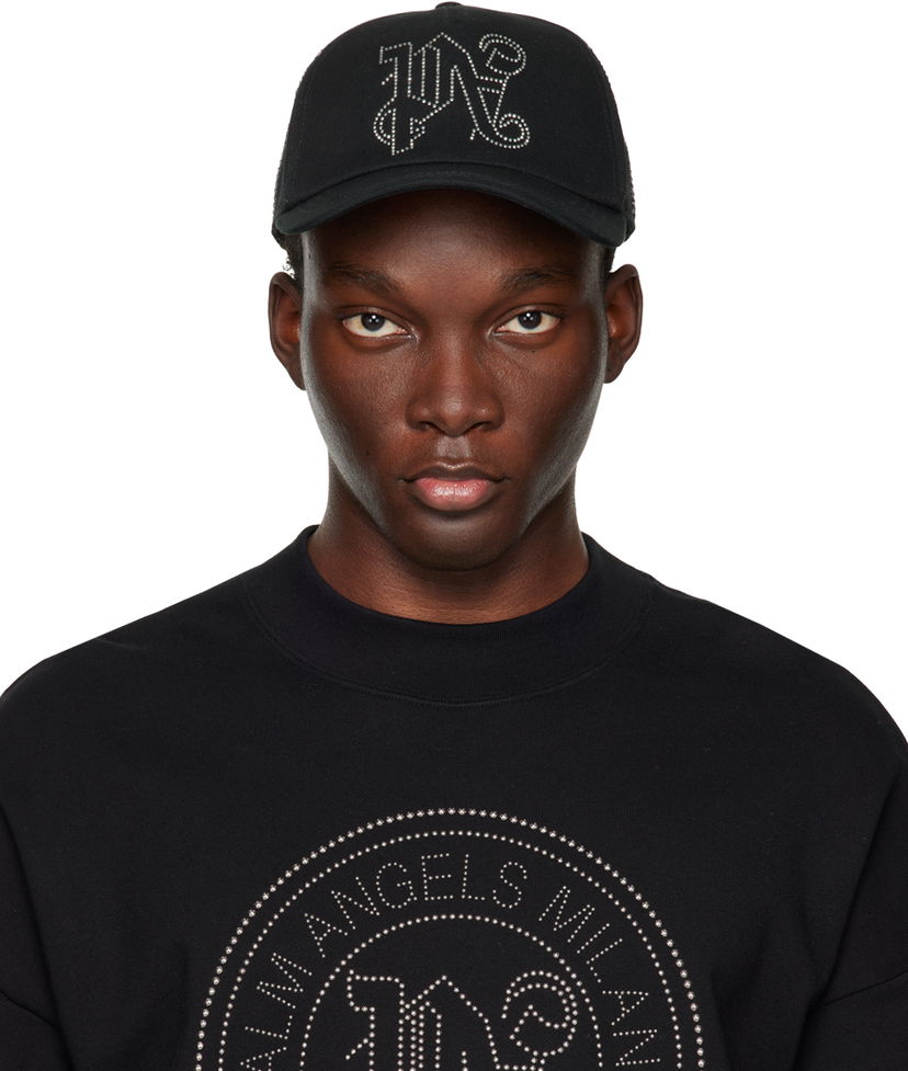 Oblečenie Palm Angels Black PA Milano Stud Cap Čierna | PMLB094R24FAB0021010