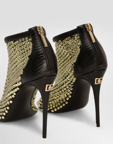 Tenisky a topánky Dolce & Gabbana Gold Crystal Embellished Ankle Boots Čierna | CO0082A9T288E831, 3