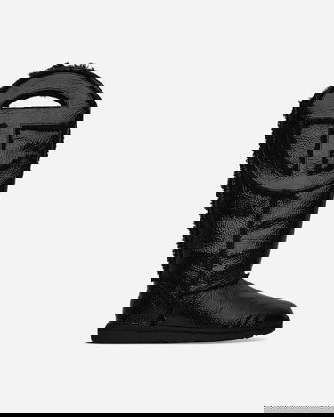 Tenisky a topánky UGG Telfar Logo Tall Crinkle Leather Boots Black Čierna | 1155871 BLK, 0