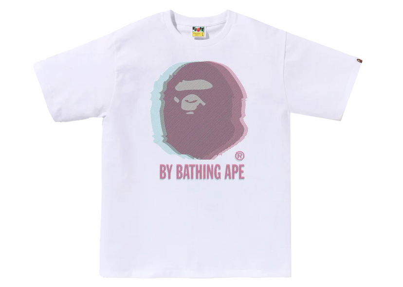 Tričko BAPE BAPE Glitch Art By Bathing Tee White Biela | 1K30-110-052