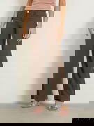 Mid Rise Wide Leg Pant