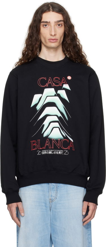 Mikina Casablanca Casablanca Frosty Mountain Graphic Sweatshirt Čierna | MPF25-JTP-293-05, 0