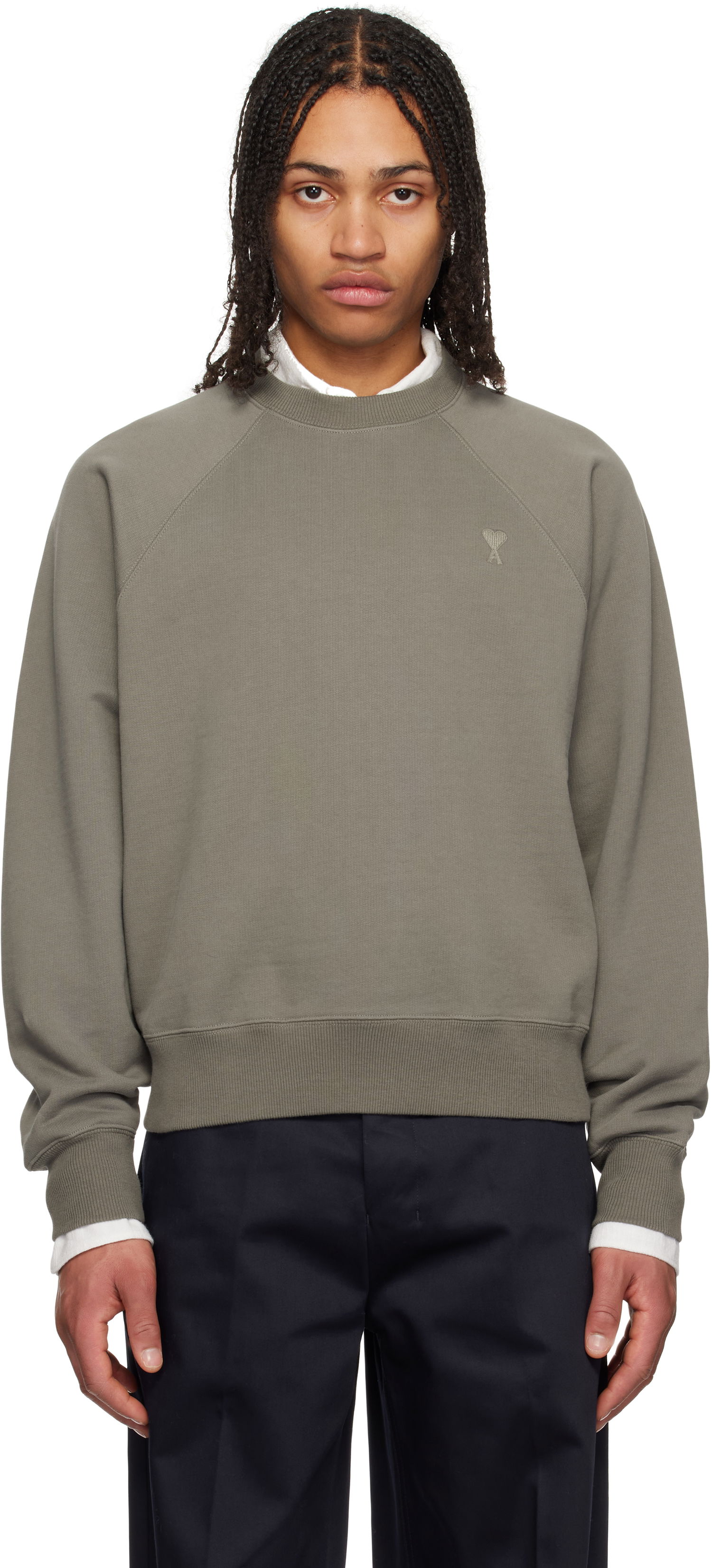Sveter AMI AMI Paris Tonal Ami de Coeur Sweatshirt Zelené | USW074.747, 0