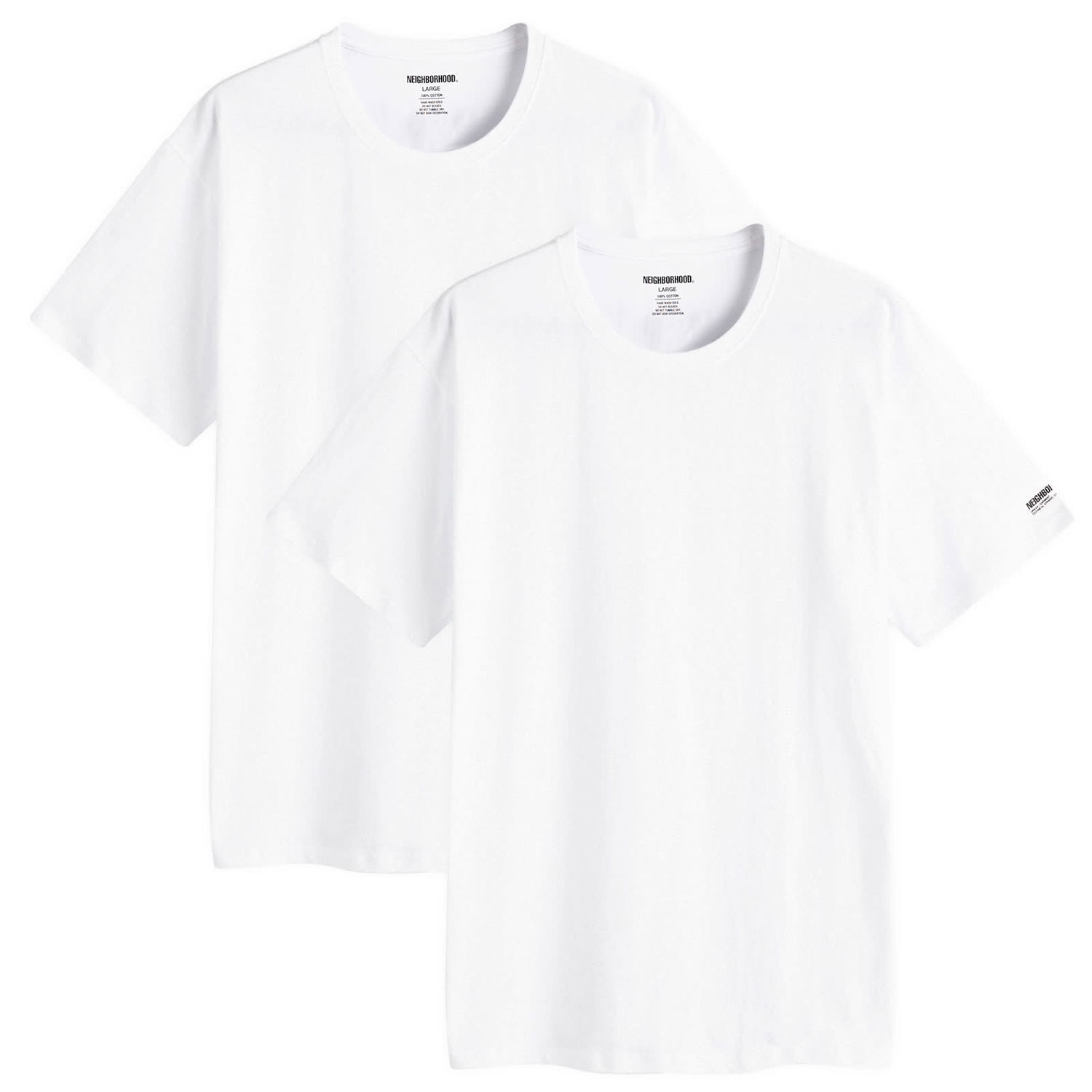 Tričko Neighborhood Classic 2-Pack T-Shirt Biela | 242QTNH-UWM01-WHT, 0