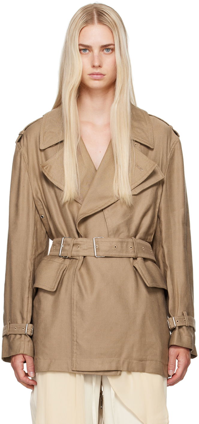 Trenčkot Helmut Lang Helmut Lang Rider Trench Coat Béžová | O04HW401, 0