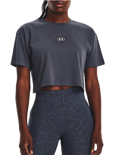 Crop Top Under Armour Branded Logo Crop Tee Šedá | 1376751-044