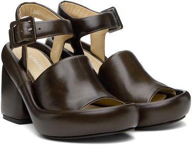 Oblečenie LEMAIRE LEMAIRE Padded Wedge Heeled Sandals Hnedá | FO0095 LL0078, 3