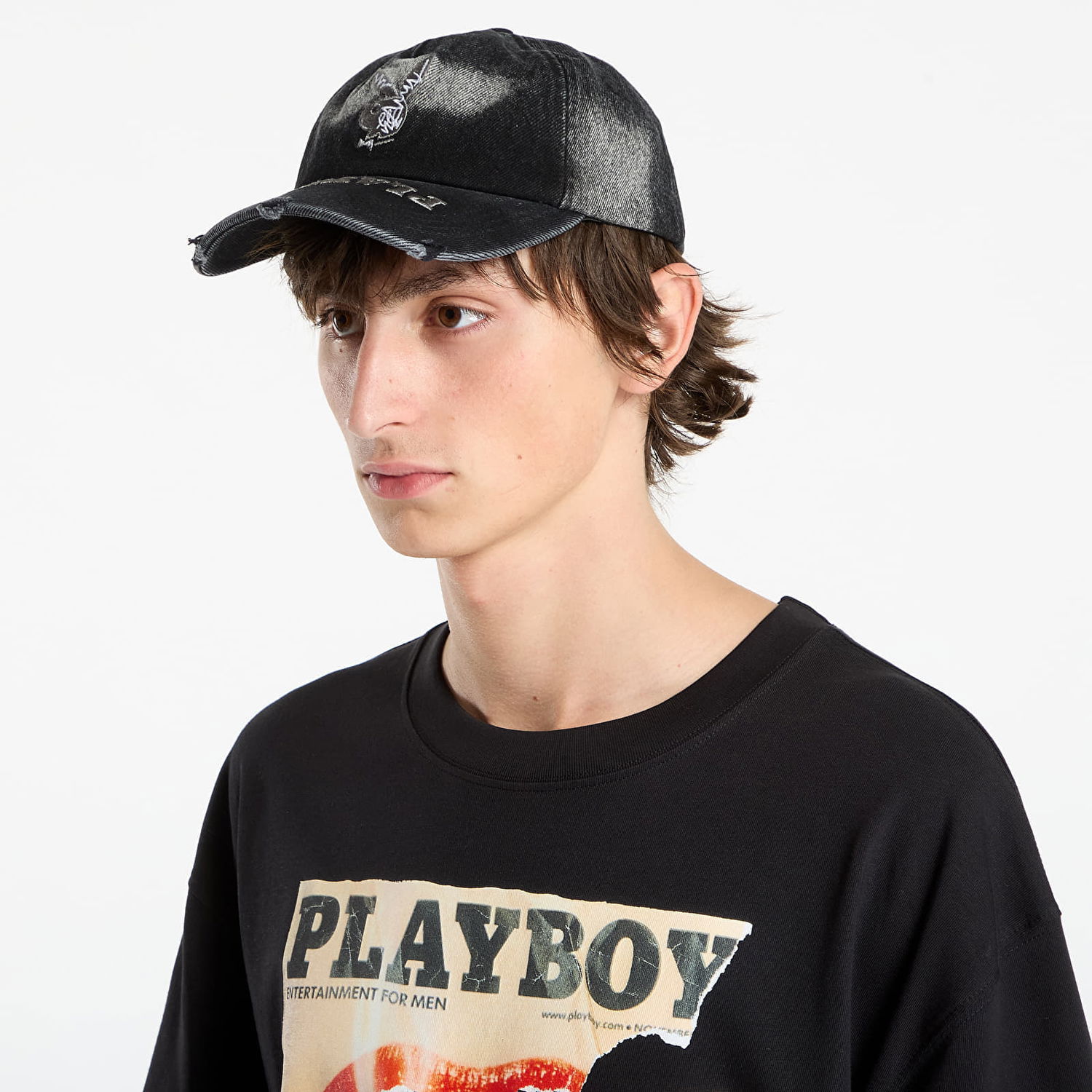 Šiltovka Footshop Playboy x FTSHP Denim Dadcap Black Čierna | FTSHP_535, 1