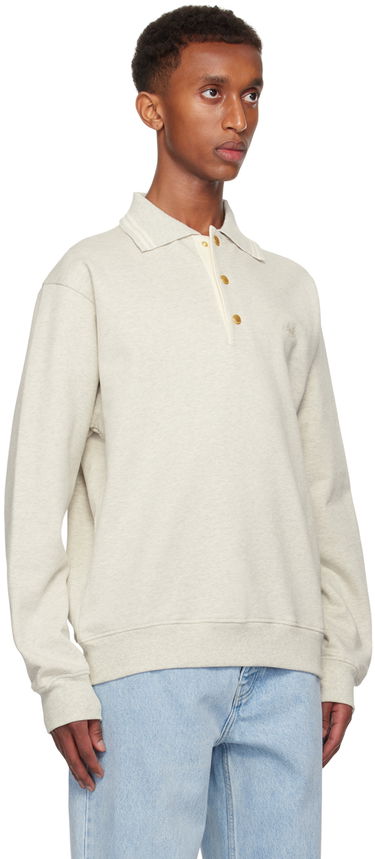 Sveter Drôle de Monsieur Drôle De Monsieur 'Le Polo Drôle' Sweatshirt Šedá | PERM-PL132-CO127-GY, 1