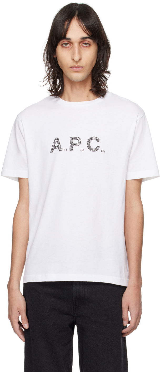 Tričko A.P.C. James T-Shirt Biela | COEIO-H26347