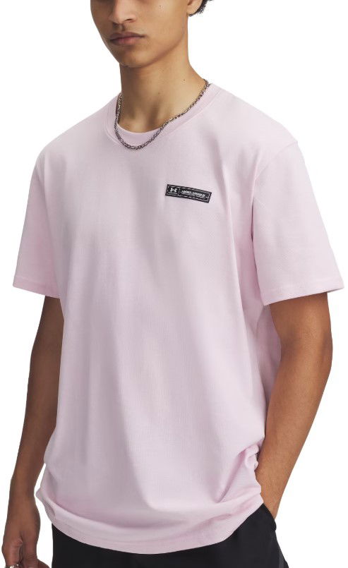 Tričko Under Armour Under Armour HW Armour Label Short Sleeve T-Shirt Ružová | 1382831-647