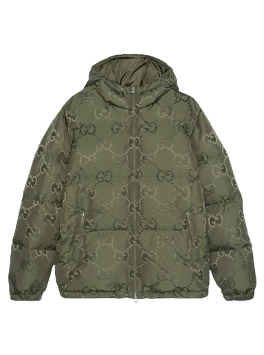 Bunda Gucci Jumbo GG Nylon Canvas Goose-Down Jacket Zelené | ‎698710 Z8A53 3175