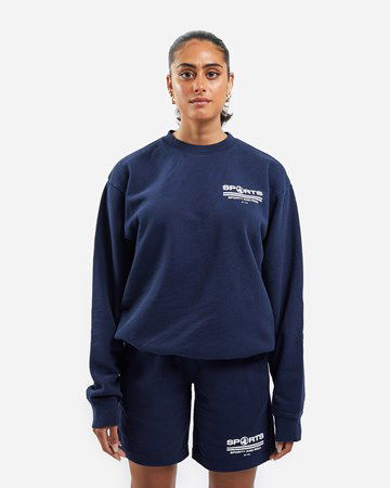 Mikina Sporty & Rich Sports Crewneck Navy | CR492NA, 1