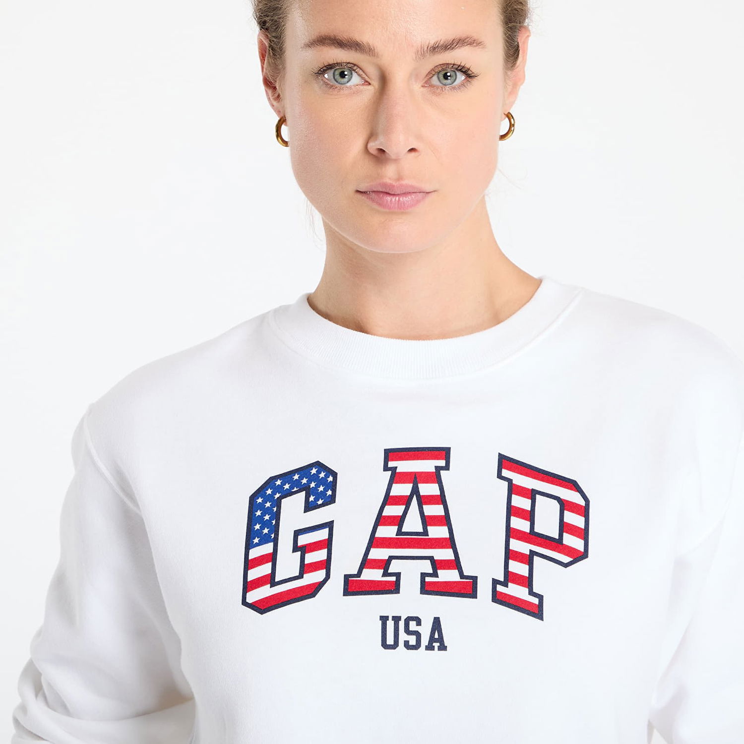 Mikina GAP USA Graphic Sweatshirt Biela | 554936-32, 1