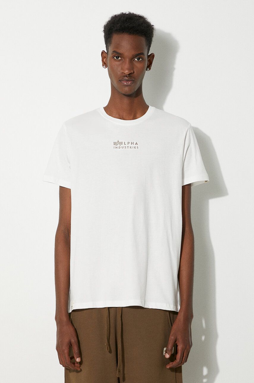 Tričko Alpha Industries T-Shirt With Print Biela | 118529.626, 0