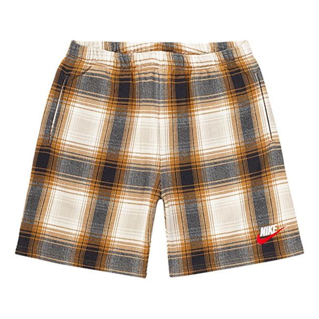 Šortky Supreme Plaid Sweatshorts Hnedá | SUP-FW18-538, 0