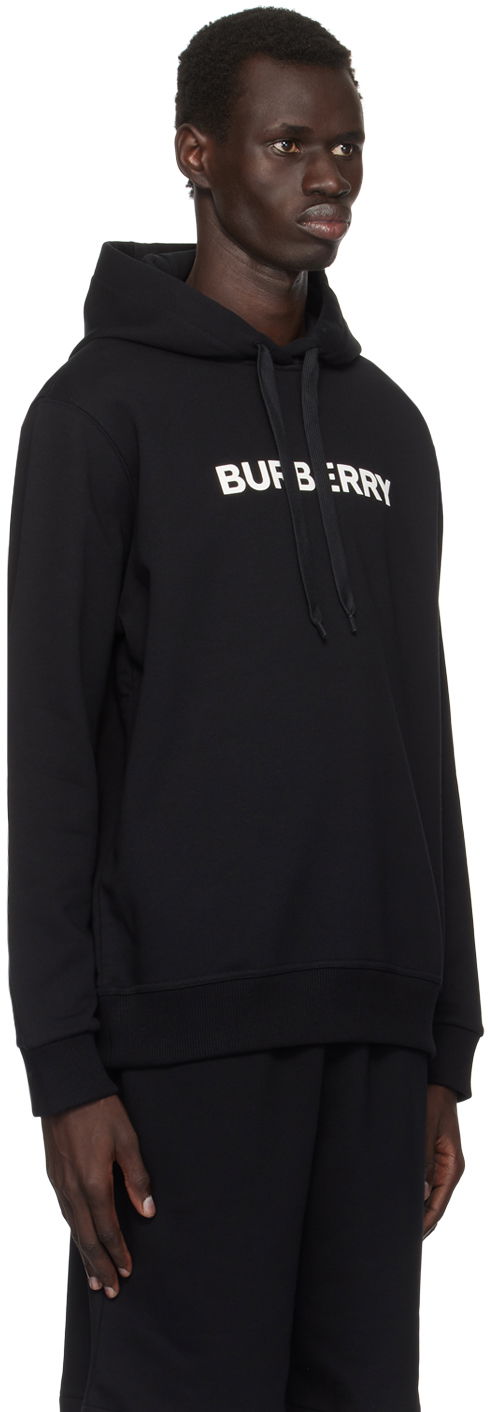 Mikina Burberry Logo Cotton Hoodie Čierna | 8096363, 1