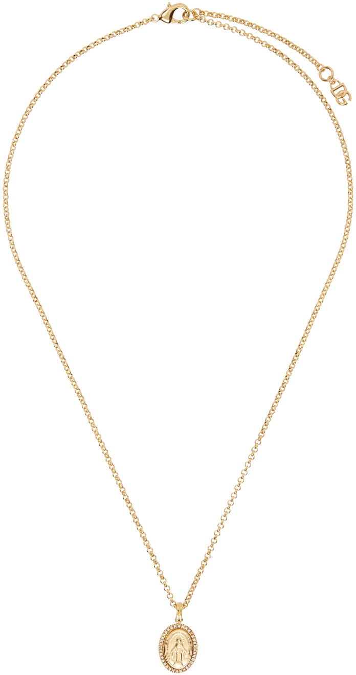 Náhrdelník Dolce & Gabbana Gold Graphic Pendant Necklace Rôznofarebný | WNN5D6W1111