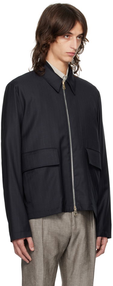 Vetrovka Paul Smith Paul Smith Pinstriped Zip-Up Jacket Navy | M1R-031Z-N02376-49, 1