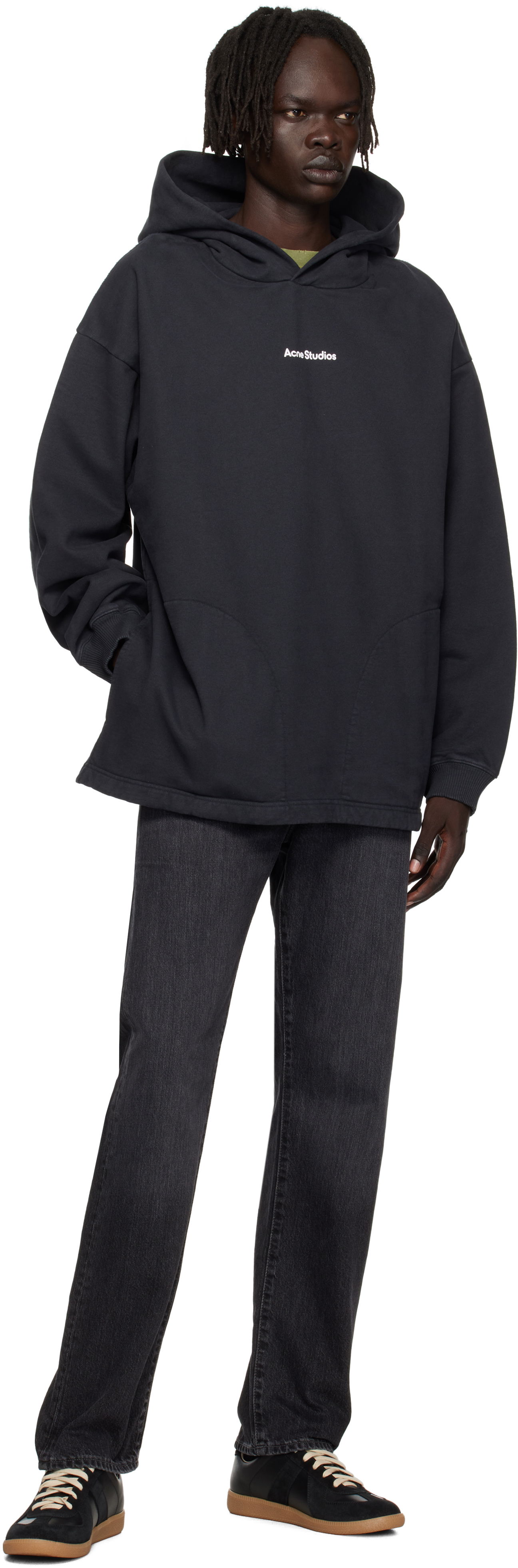 Black Printed Logo Hoodie