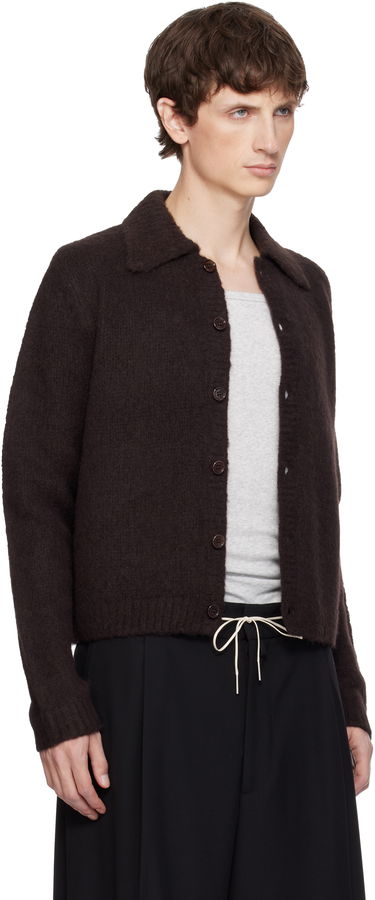Sveter Dries Van Noten Dries Van Noten Cropped Wool Cardigan Šedá | 252-021225-2709, 4