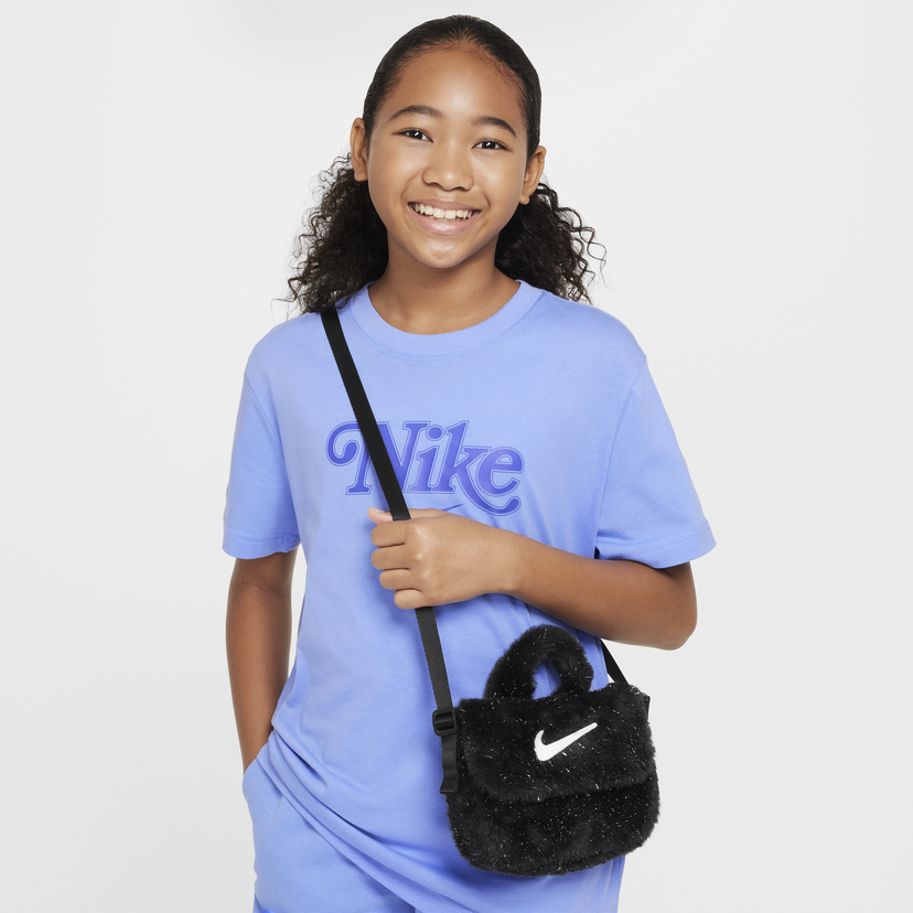 Kabelka Nike Nike Faux Fur Crossbody Bag (1 l) Čierna | FZ1329-010