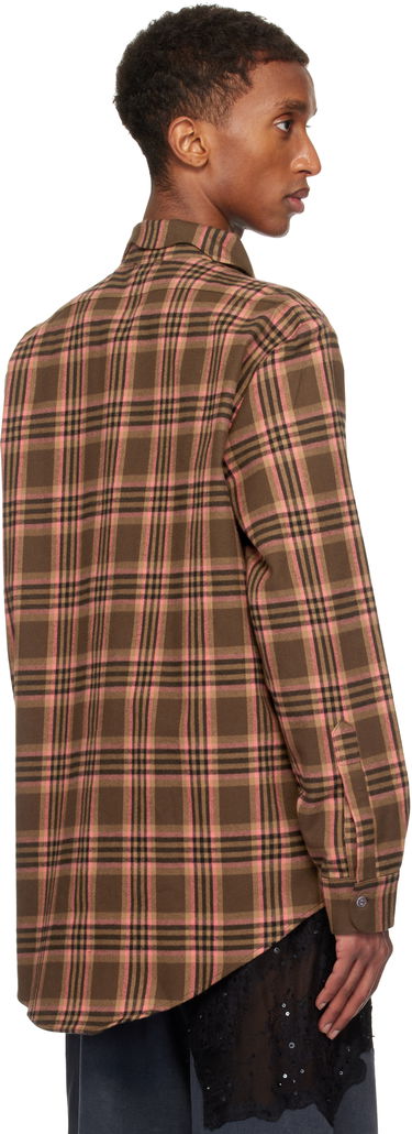 Košeľa Collina Strada Collina Strada Plaid Button Shirt Hnedá | XX3063, 2