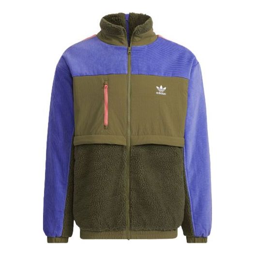 Bunda adidas Originals adidas Originals High Collar Colorblock Splicing Jacket Zelené | HE6614